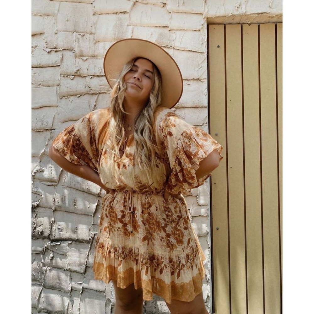 Spell & The Gypsy Coco Lei Flutter Sleeve Mini Dr… - image 5